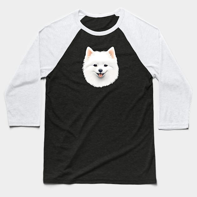 Japanese Spitz Baseball T-Shirt by ygxyz